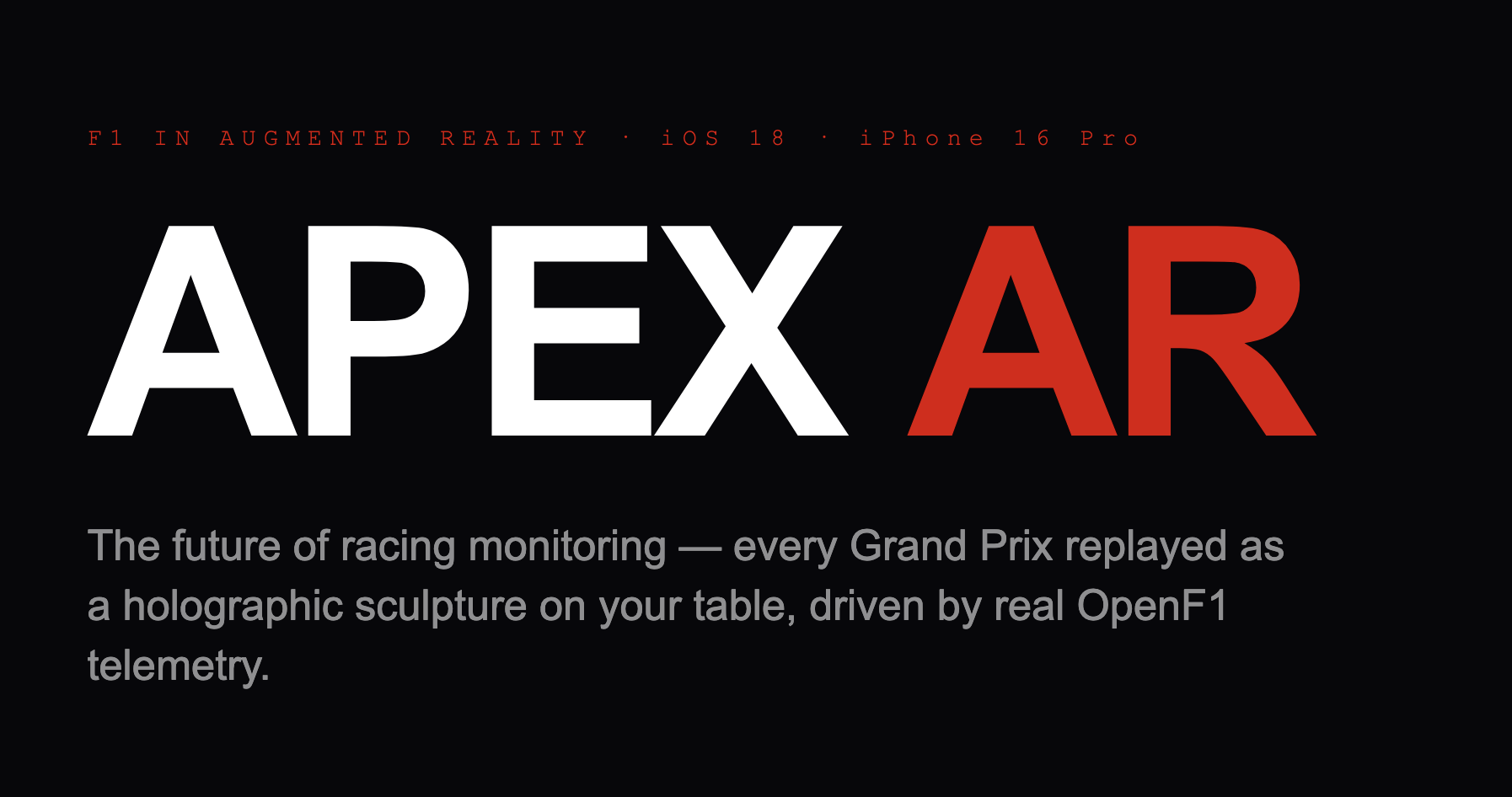 Apex AR — slide deck title image.