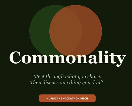 Commonality — slide deck title image.