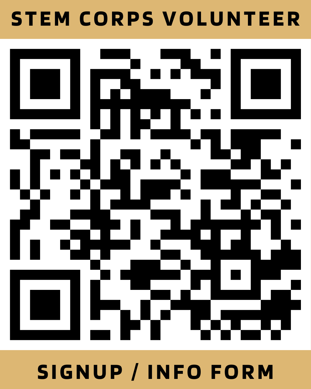 STEM Corps Volunteer Signup QR Code