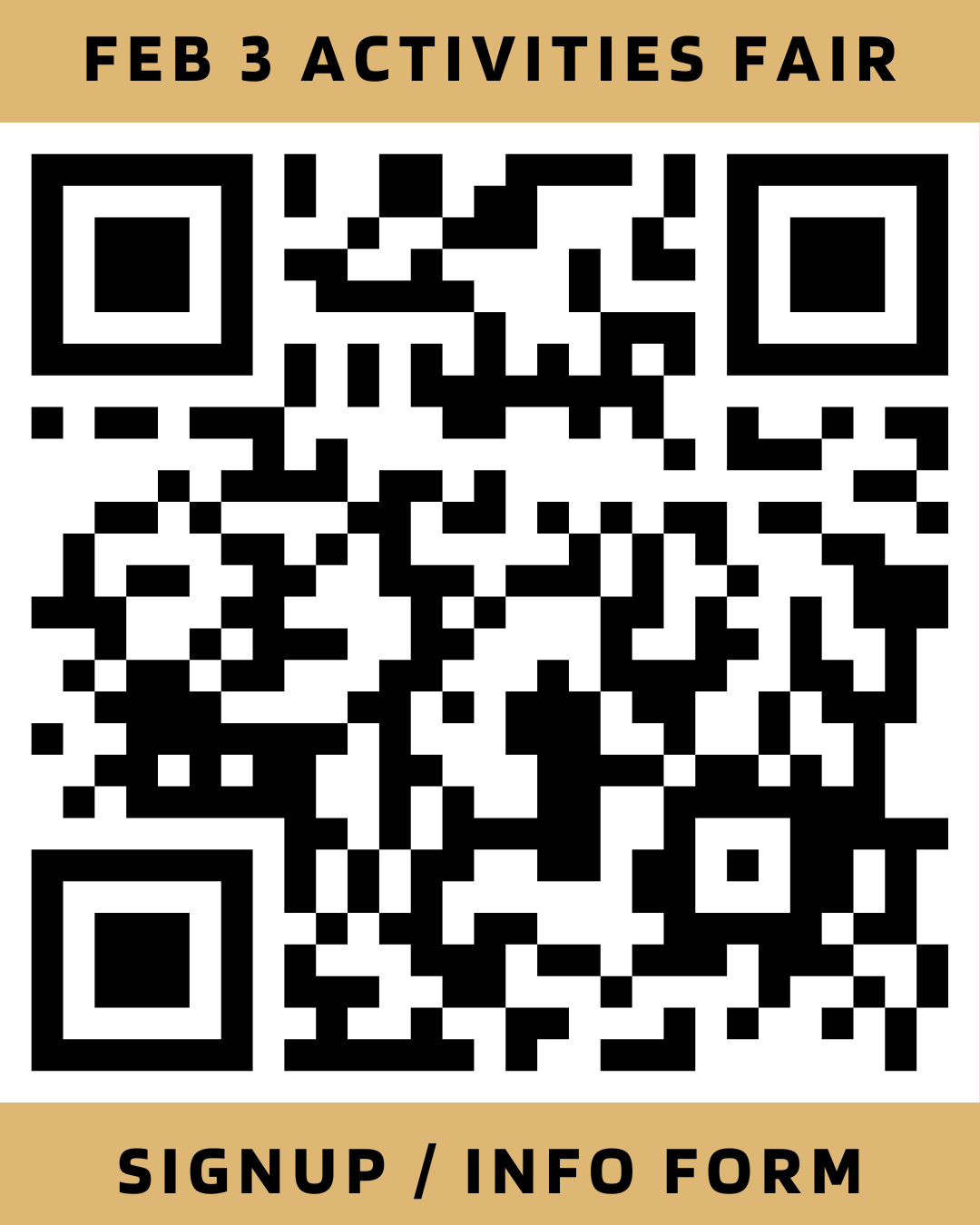 Activities Fair Volunteer Sign Up