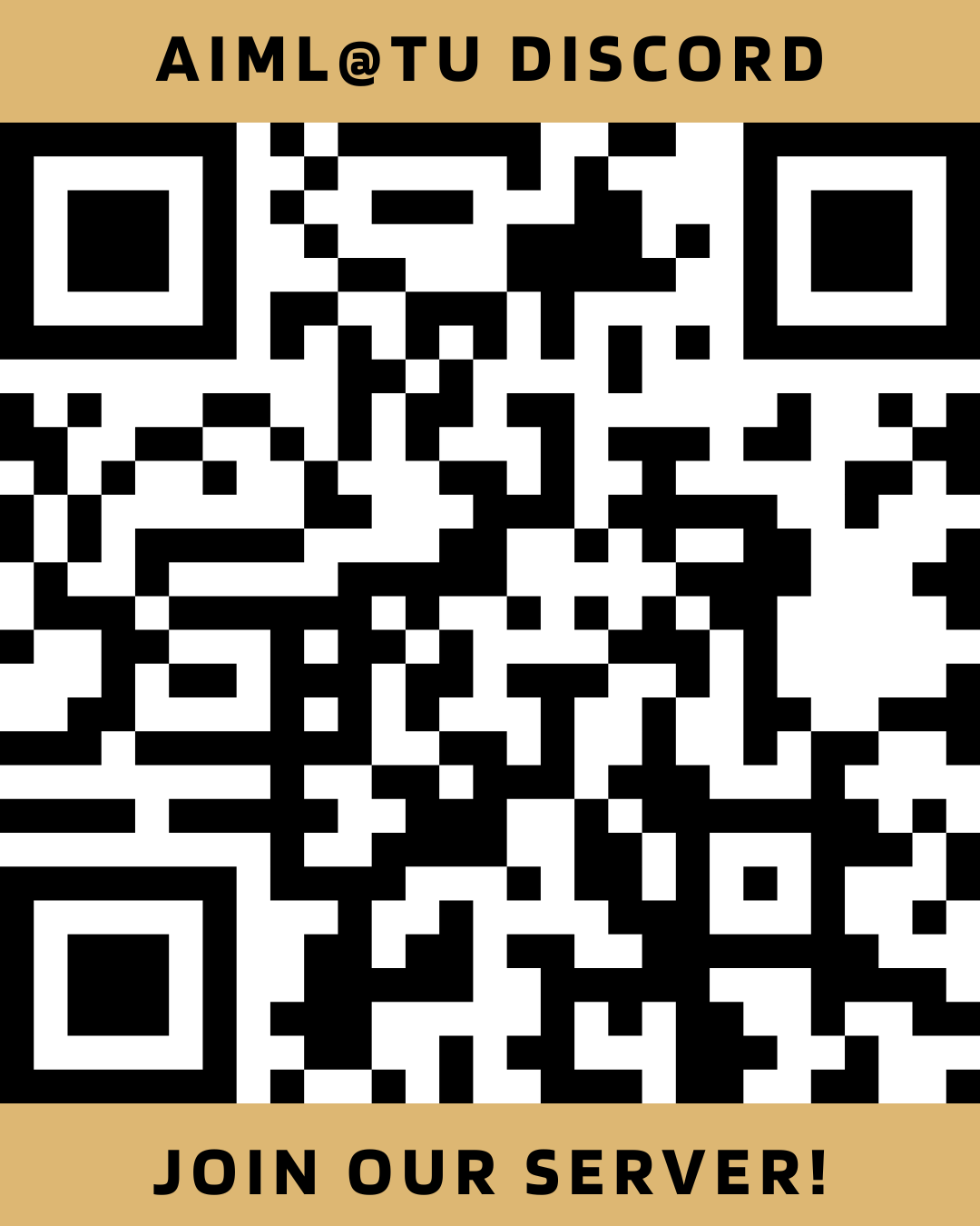 QR code to the AIML Club Discord server